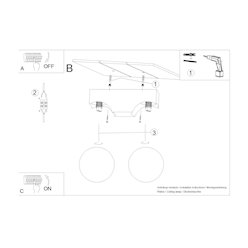 Lampa drewniana z mleczną kulą Bulbo 2xG9 naturalne drewno