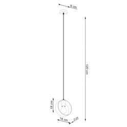 Lampa wisząca pojedyncza TITRAN 1xE27 biała