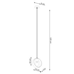 Lampa wisząca pojedyncza TITRAN 1xE27 biała