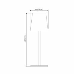 Lampa stołowa LED 3,5W 400lm 3000K biała 2x2000mAh