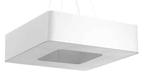 Lampa wisząca kwadratowa URANO 80 cm biała 8xE27