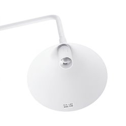 Lampa biurkowa ze stożkowym kloszem Nox 1xE14 biała