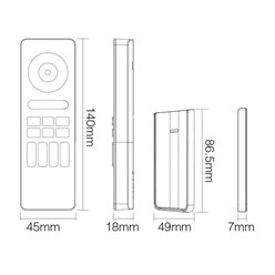 Pilot Mi-Light C5 biały RGB-CCT - 4 strefy