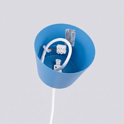 Lampa wisząca klasyczna Bilo 1xE27 błękitna