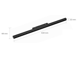 Lampa magnetyczna Grille Genesis czarna 24W 44cm 3CCT