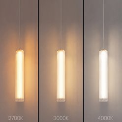 Lampa wisząca LED akrylowa tuba 10W 3CCT 30cm złota