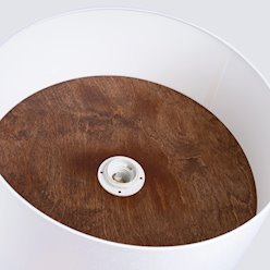 Lampa sufitowa drewniana Telesto 1xE27 biały/ciemny brąz