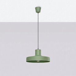 Lampa wisząca klasyczna Bilo 1xE27 szałwiowa