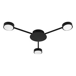 Lampa sufitowa trójramienna Moren 3xGX53 65cm czarna