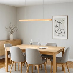 Lampa liniowa wisząca Fresto 24W drewniana 90cm 4000K