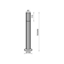 Lampa ogrodowa stojąca Vertical 1xGU10 79cm czarna