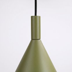 Lampa wisząca stożkowy klosz Nox 25cm 1xE27 zielona oliwka