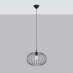 Lampa wisząca druciana TSUNO 1xE27 czarna
