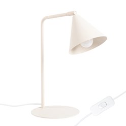 Lampa biurkowa ze stożkowym kloszem Nox 1xE14 beżowa