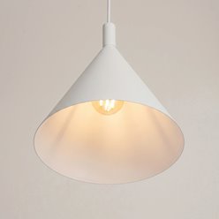 Lampa wisząca stożkowy klosz Nox 25cm 1xE27 biała
