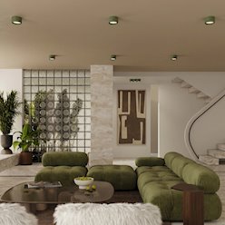 Lampa sufitowa podwójna tuba Modo 2xGx53 zielona oliwkowa