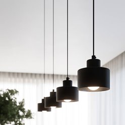 Lampa sufitowa podwójna SAVAR 2xE27 czarna