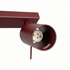 Kinkiet listwa z reflektorami Ring 6xGU10 burgundowy