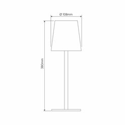 Lampa stołowa LED 3,5W 400lm 3000K czarna 2x2000mAh