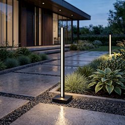 Lampa ogrodowa stojąca LED liniowa 9W 60cm czarna