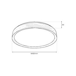 Plafon LED drewniany Orinoko 48cm 36W 3600lm 4000K