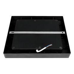 Panel LED czarny kwadrat Egde 24W natynkowy 4000K