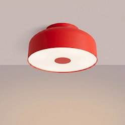 Lampa sufitowa okrągła Omiq 4xE27 czerwona