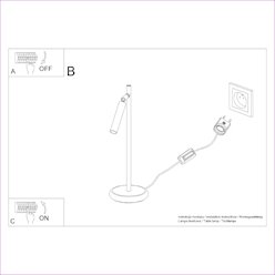 Lampa biurkowa Pastelo 1xG9 złota