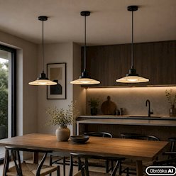 Lampa wisząca CIRVO GX53 okrągła czarna-akryl