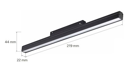 Lampa magnetyczna Mleczna Genesis czarna 12W 22cm 3CCT