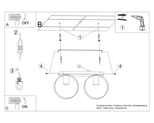 Lampa sufitowa loftowa TITRAN 2xE27 biała