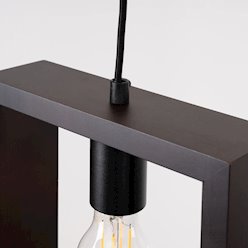 Lampa wisząca drewniana Aries 1xE27 wenge