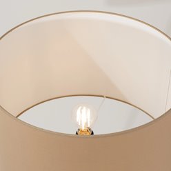 Lampa podłogowa z abażurem Nevia 1xE27 taupe