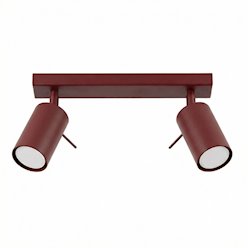 Kinkiet listwa z reflektorami Ring 2xGU10 burgundowy