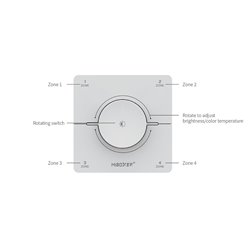 Sterownik LED Mono+CCT Mi-Light K0S biały 2xAAA - 4 strefy