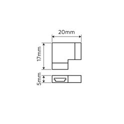 Złączka kątowa do taśmy LED COB Mono 8mm