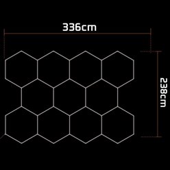 Lampa LED Hexagon 11S CRI90 336x238cm 368W 6500K