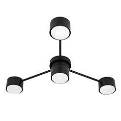 Żyrandol trójramienny Verto 4xGX53 62cm czarny