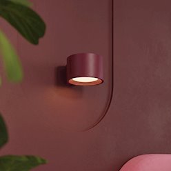 Kinkiet ścienny cylindryczny Modo 1xGx53 burgundowy