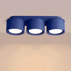 Lampa sufitowa potrójna tuba Modo 3xGx53 ultramarynowa