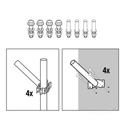 Uchwyt 50 cm do lamp i słupów oświetleniowych FI48mm czarny