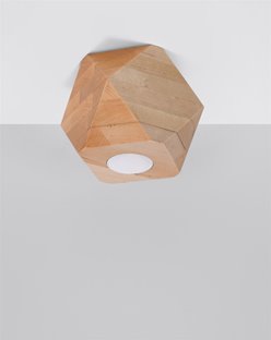 Lampa geometryczna WOODY 1xGU10 drewno