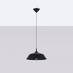 Lampa wisząca z okrągłym kloszem Frika 1xE27 czarna