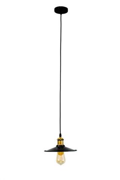 Lampa wisząca LOFT ORICH 1xE27 czarny mosiądz