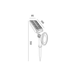 Reflektor ogrodowy solarny Lance 0,5W 36lm 6000K