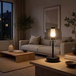 Lampa stołowa LED 2w1 3CCT z akumulatorem USB czarna