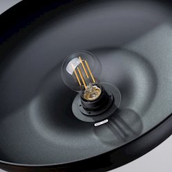 Lampa wisząca z okrągłym kloszem Gina 1xE27 czarna