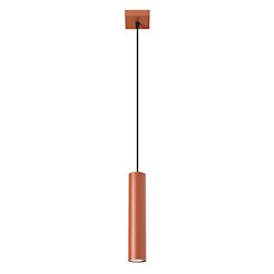 Lampa wisząca pojedyncza tuba Lagos 1xGU10 ochra czerwona