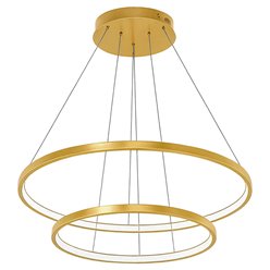 Lampa wisząca okręgi Lion 40cm 60cm 64W złota