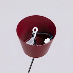 Lampa wisząca klasyczna Bilo 1xE27 burgundowa